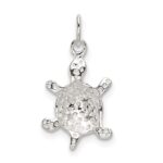 Sterling Silver Polished Turtle Charm - Image 3