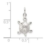 Sterling Silver Polished Turtle Charm - Image 4