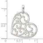 Sterling Silver Filigree Heart Pendant - Image 4