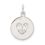Sterling Silver Enamel MOM Charm - Image 3