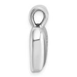 Sterling Silver Antiqued Heart Baby Foot Pendant - Image 2