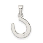 Sterling Silver Enamel Good Luck Horse Shoe Pendant - Image 3