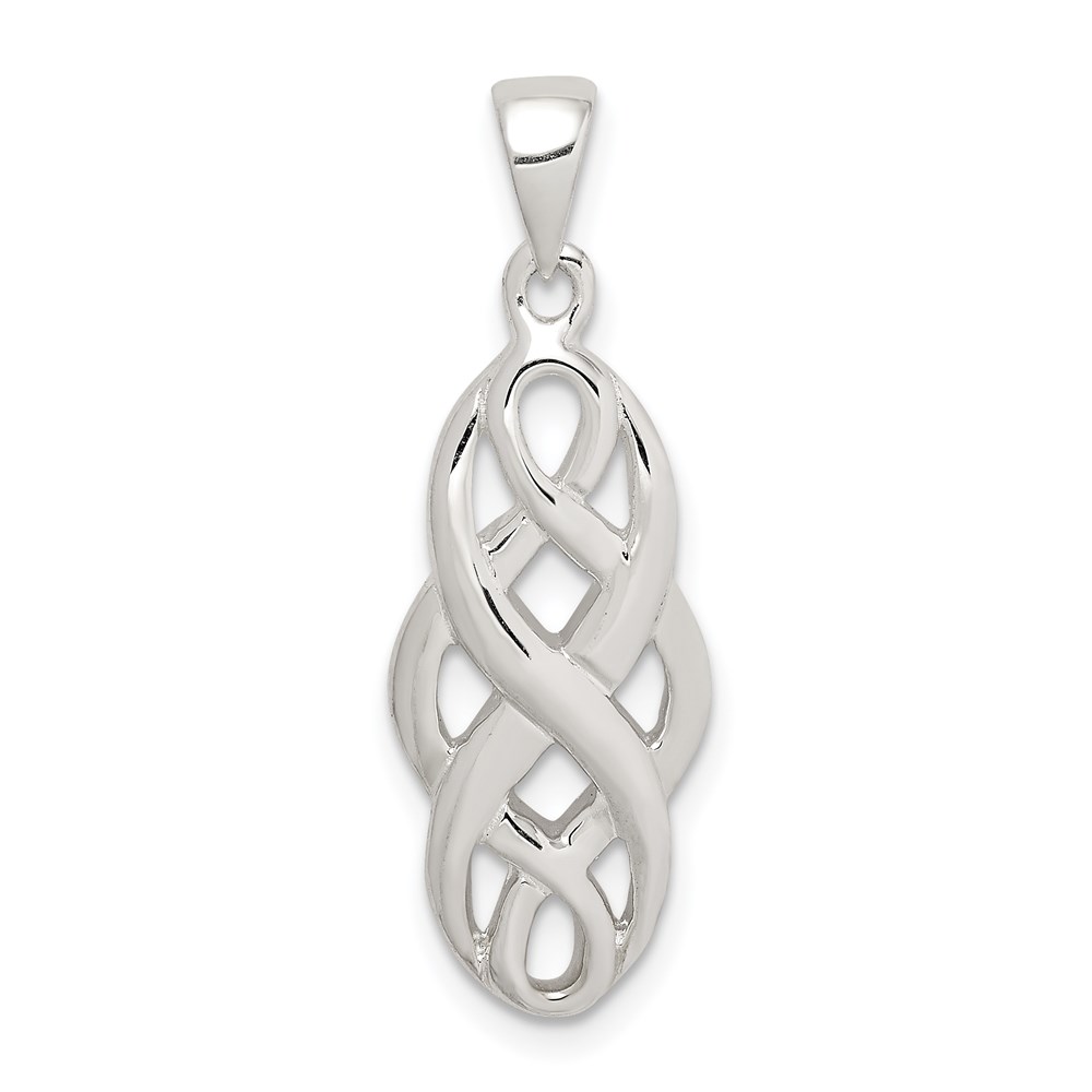 QC9557.jpg Sterling Silver Polished Celtic Pendant - Image 1