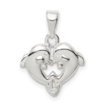 Sterling Silver Polished Dolphin Pendant