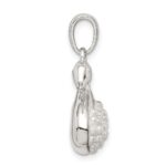 Sterling Silver Rhodium-plated Imitation Pearl Swan Pendant - Image 2