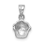 Sterling Silver RH-plated Multi-color Enameled Cupcake Children's Pendant - Image 3