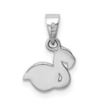 Sterling Silver RH-plated Multi-color Enamel Flamingo Children's Pendant - Image 3