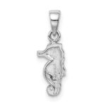 Sterling Silver RH-plated Multi-color Enamel Seahorse Children's Pendant - Image 3