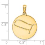 Sterling Silver Gold-plated & CZ Gemini Zodiac Pendant - Image 4