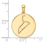 Sterling Silver Gold-plated & CZ Leo Zodiac Pendant - Image 4