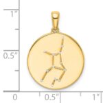 Sterling Silver Gold-plated & CZ Virgo Zodiac Pendant - Image 4