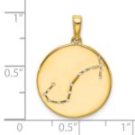 Sterling Silver Gold-plated & CZ Scorpio Zodiac Pendant - Image 4