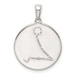 Sterling Silver Rhodium-plated & CZ Pisces Zodiac Pendant