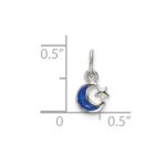 Sterling Silver Enameled Blue Moon and Star Charm - Image 4