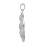 De-Ani Sterling Silver Rhodium-plated Polished Shells Large Round Pendant - Image 3