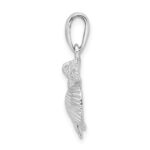 De-Ani Sterling Silver Rhodium-Plated Polished Shell Cluster Pendant - Image 2