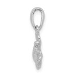 De-Ani Sterling Silver Rhodium-Plated Polished Sea Turtle Pendant - Image 2