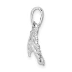 De-Ani Sterling Silver Rhodium-Plated Polished Stone Crab Pendant - Image 2