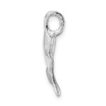 De-Ani Sterling Silver Rhodium-Plated Polished Whale Tail Pendant - Image 2