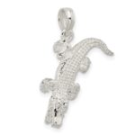 De-Ani Sterling Silver Rhodium-Plated Polished 3D Alligator Pendant - Image 5