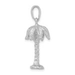 De-Ani Sterling Silver Rhodium-Plated Polished and Textured 3D Palm Tree Pendant - Image 2
