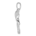 De-Ani Sterling Silver Rhodium-Plated Polished Two Palm Trees Pendant - Image 3