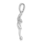 De-Ani Sterling Silver Rhodium-Plated Polished Palm Tree Pendant - Image 2