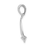 De-Ani Sterling Silver Rhodium-plated Polished 3D Sailboat Pendant - Image 2