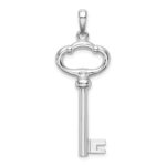 De-Ani Sterling Silver Rhodium-Plated 3D Key to My Heart Key Pendant - Image 6