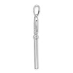 De-Ani Sterling Silver Rhodium-Plated 3D Key to My Heart Pretzel Top Key Pendant - Image 3