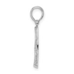 De-Ani Sterling Silver Rhodium-Plated Polished Small Key West USA Pendant - Image 3