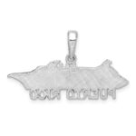 De-Ani Sterling Silver Rhodium-Plated Polished Puerto Rico Cruise Ship Pendant - Image 3