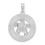 De-Ani Sterling Silver Rhodium-Plated Textured Bahamas with Starfish Pendant - Image 3