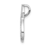 Sterling Silver Rhodium Diamond Figure-8 Chain Slide - Image 2