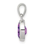 Sterling Silver Rhodium Planted Amethyst Pendant - Image 2