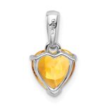 Sterling Silver Rhodium Citrine Pendant - Image 4