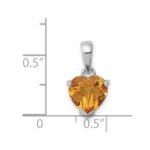 Sterling Silver Rhodium Citrine Pendant - Image 3