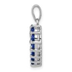 Sterling Silver Rhodium-plated Sapphire Pendant - Image 2