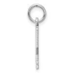 Sterling Silver/Rhodium-plated Elongated Number 22 Charm - Image 2