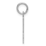 Sterling Silver/Rhodium-plated Elongated Number 24 Charm - Image 2