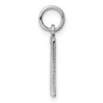 Sterling Silver/Rhodium-plated Elongated Number 70 Charm - Image 2