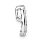 Sterling Silver Rhodium-plated Polished White CZ Chain Slide Pendant - Image 2