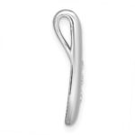 Sterling Silver Rhodium-plated Polished Fancy CZ Kite-shaped Chain Slide Pendant - Image 2