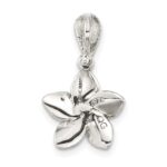 Sterling Silver Antiqued Marcasite and Freshwater Cultured Pearl Fancy Flower Pendant - Image 3