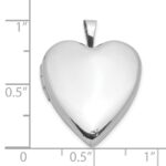 Sterling Silver Rhodium-plated Polished 20mm Heart Ash Holder Locket - Image 3