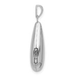 Sterling Silver Rhodium-pltd Polished 21x13mm Teardrop Shaped Locket - Image 2
