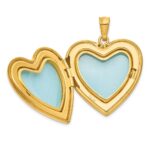1/20 Gold Filled Polished and Satin 24mm Heart Locket - Image 4