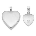 Sterling Silver RH-plated I LOVE YOU... 20mm/12mm Locket/Pendant Set - Image 3