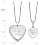 Sterling Silver RH-plated FOREVER 20mm/12mm Locket/Pendant Set - Image 6