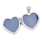 Sterling Silver Rhodium-plated 18mm Pink Preciosa Crystal Heart Locket - Image 5